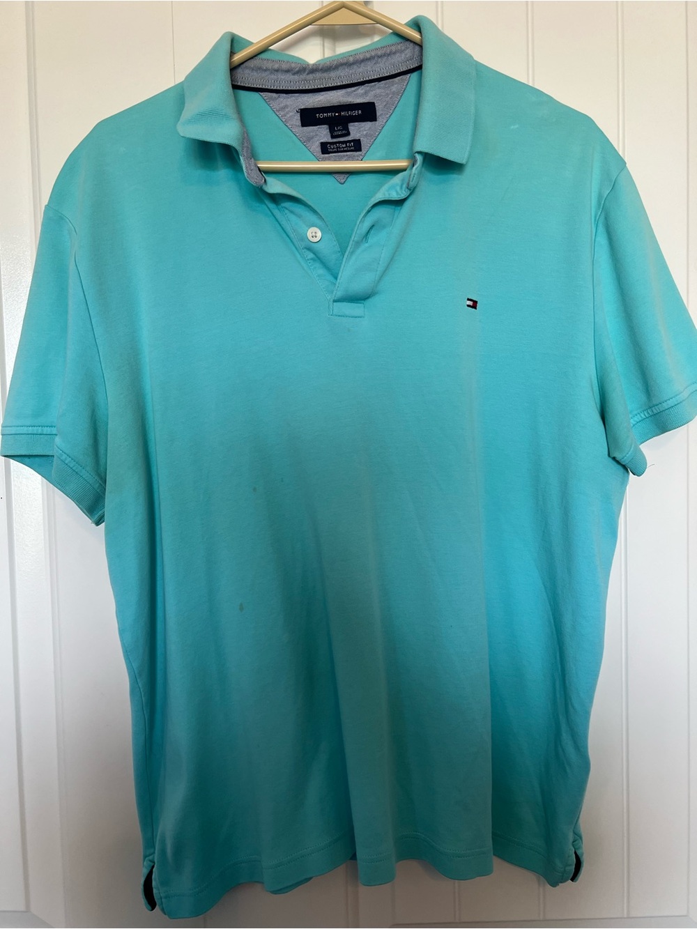 Tommy Hilfiger Men's Aqua Polo Shirt